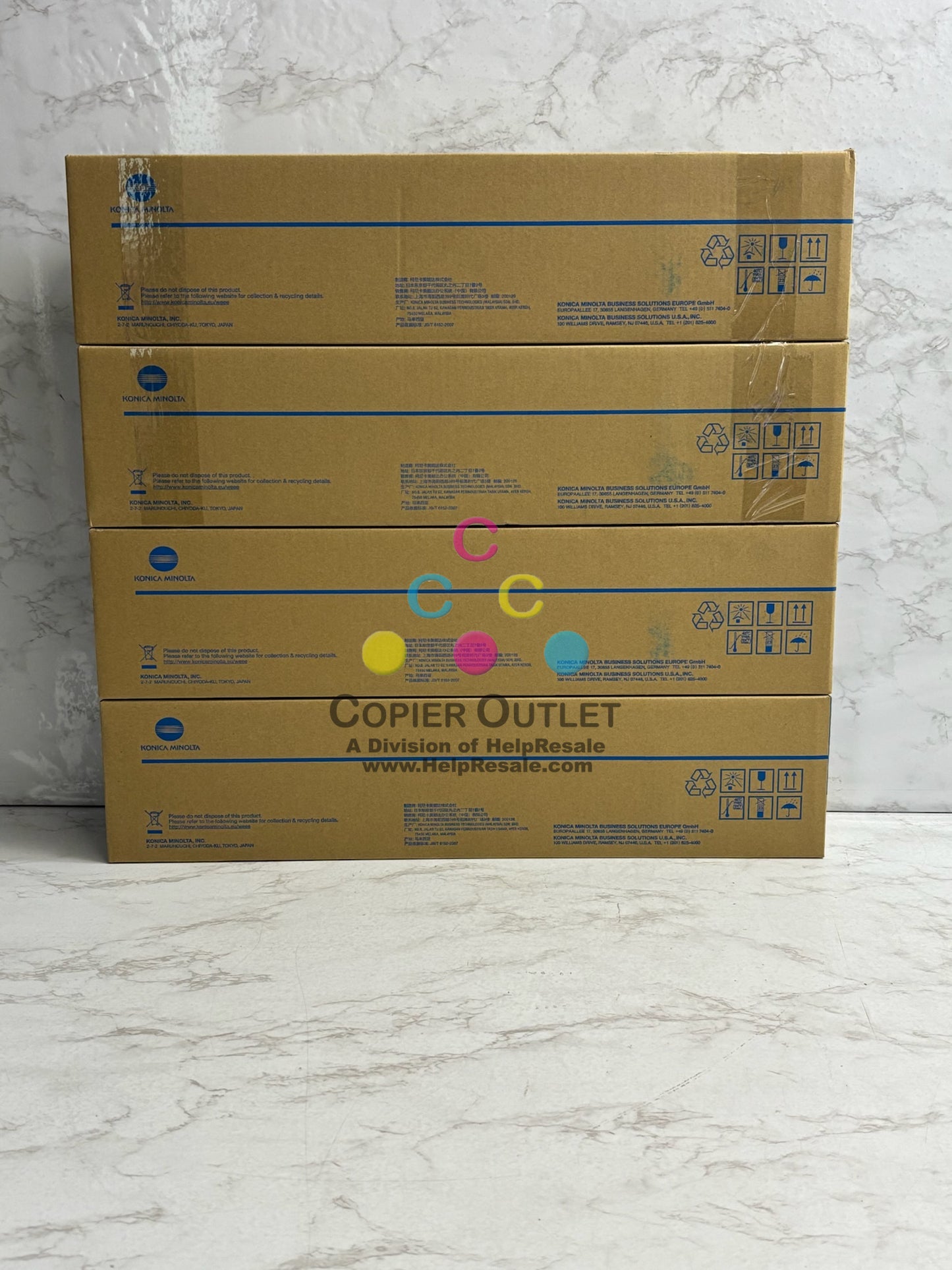 4 OEM Konica Minolta BH C450i, C550i, C650i, C750i Color & Black Drum DR618