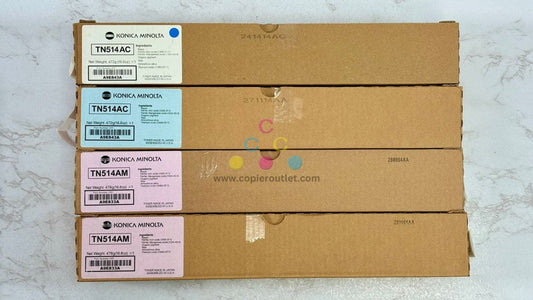 4 OEM Konica Minolta bizhub C458,C558,C658 TN514CCMM Toners (TN514AC, TN514AM)