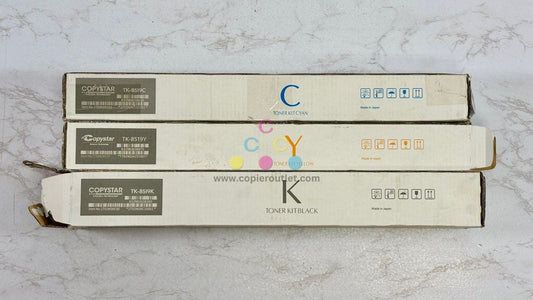 3 OEM Kyocera TASKalfa 5052ci,5053ci,6052ci,6053ci TK-8519 CYK Toner (Open Yel & Black)