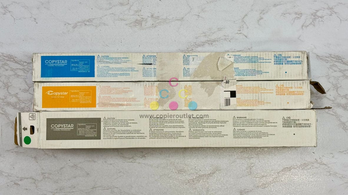 3 OEM Kyocera TASKalfa 5052ci,5053ci,6052ci,6053ci TK-8519 CYK Toner (Open Yel & Black)