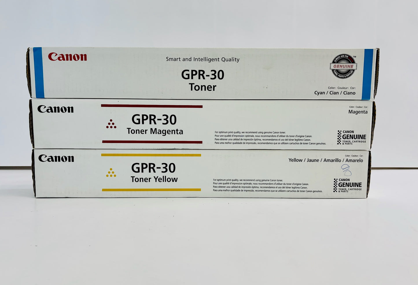 3 Genuine Canon IR C5045,C5255 Cyan, Magenta &  Yellow Toners GPR-30, GPR30 CMY