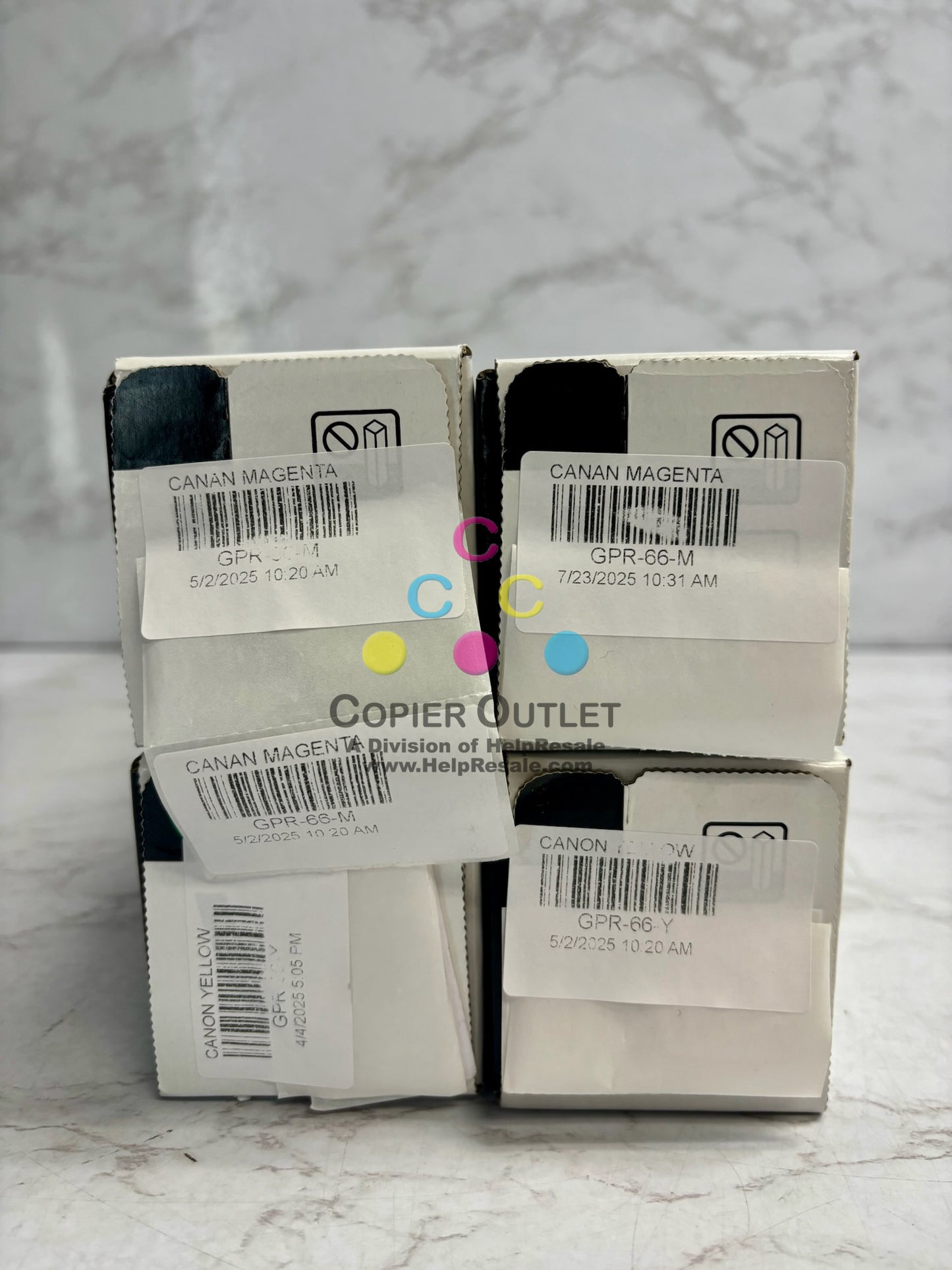 4 New Genuine Canon iR Adv C3926,C3930,C3935 MMYY Toners GPR-66(No Cyan & Black)
