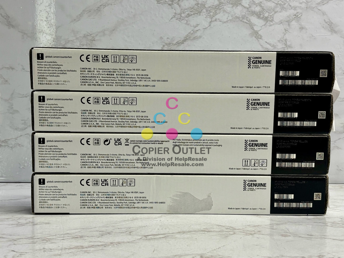 4 New Genuine Canon iR Adv C3926,C3930,C3935 MMYY Toners GPR-66(No Cyan & Black)