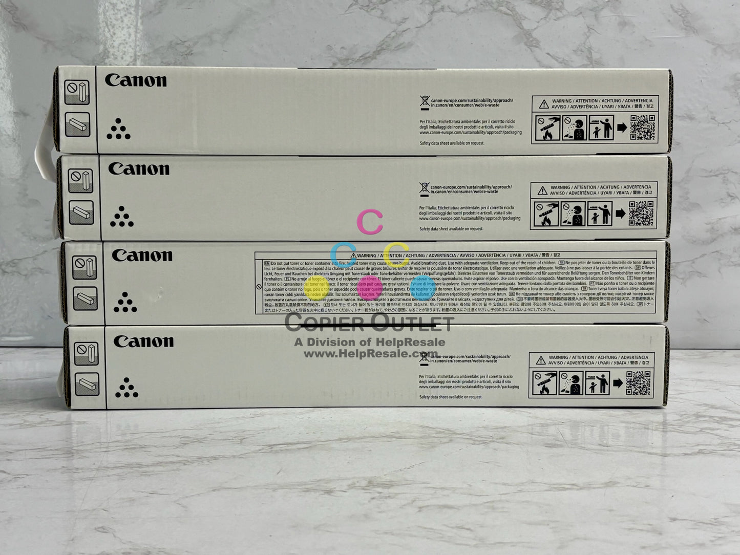 4 New Genuine Canon iR Adv C3926,C3930,C3935 MMYY Toners GPR-66(No Cyan & Black)