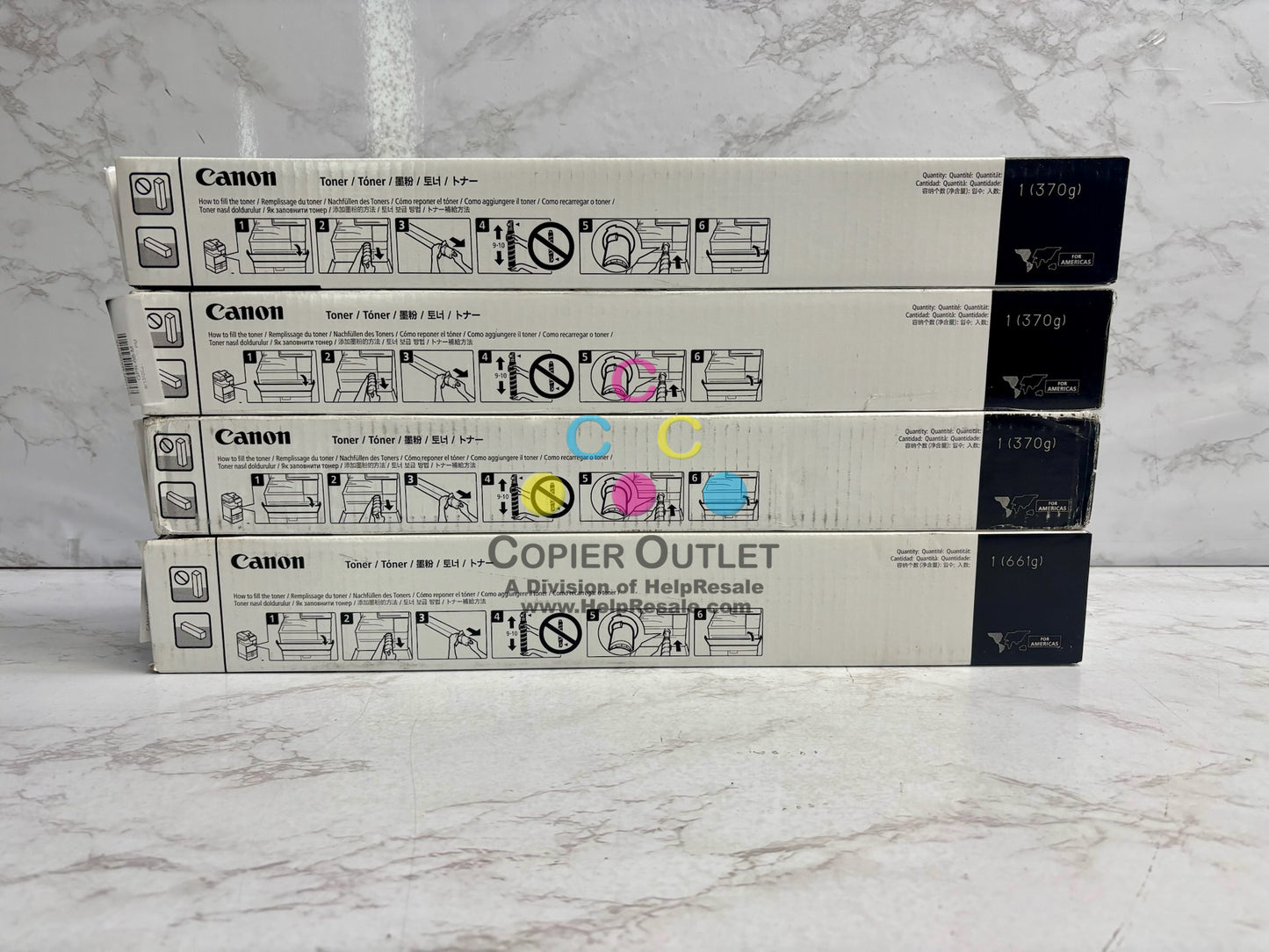 4 New Genuine Canon iR Adv C3926,C3930,C3935 MMYK Toners GPR-66(No Cyan)