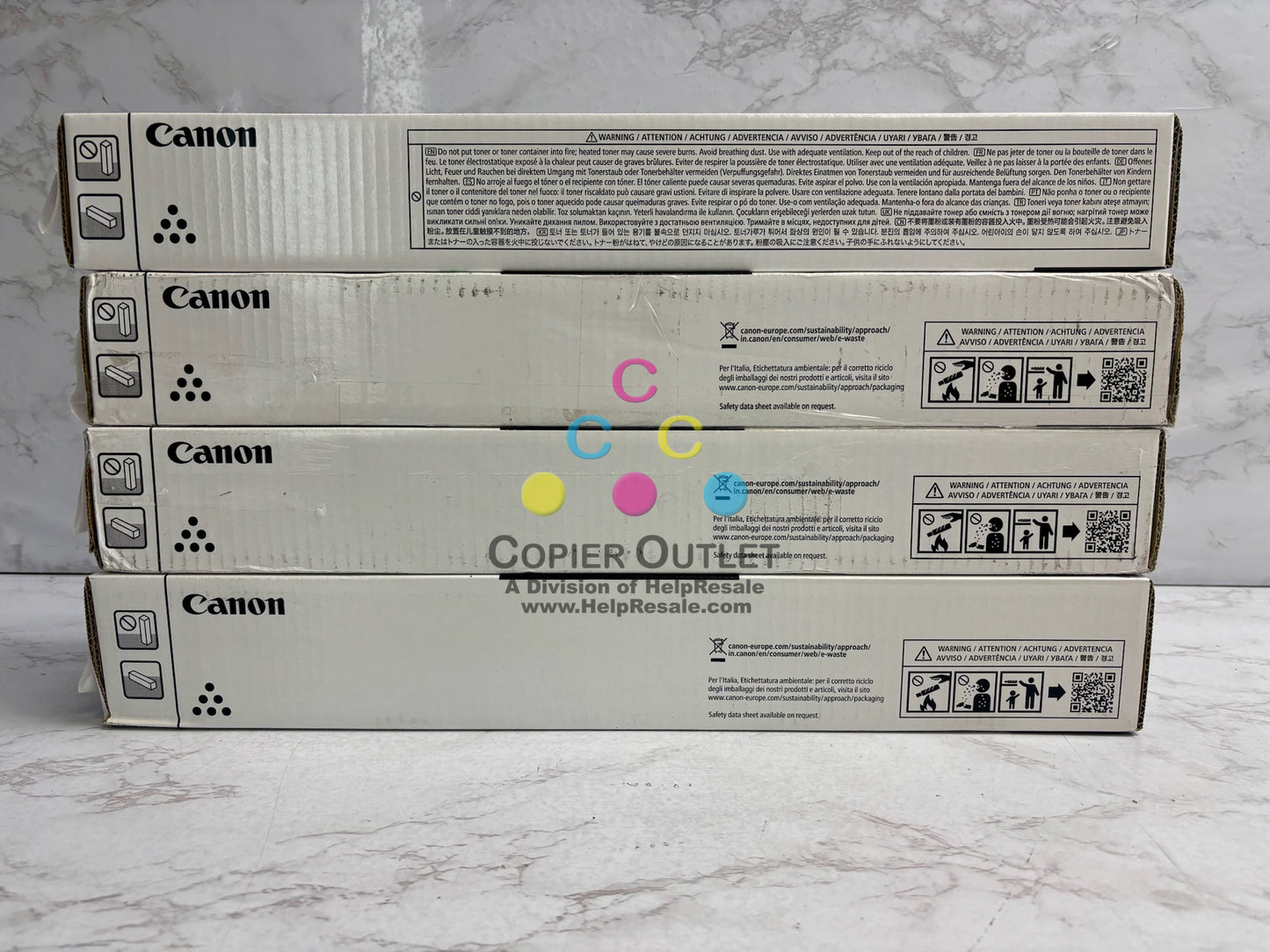 4 New Genuine Canon iR Adv C3926,C3930,C3935 MMYK Toners GPR-66(No Cyan)