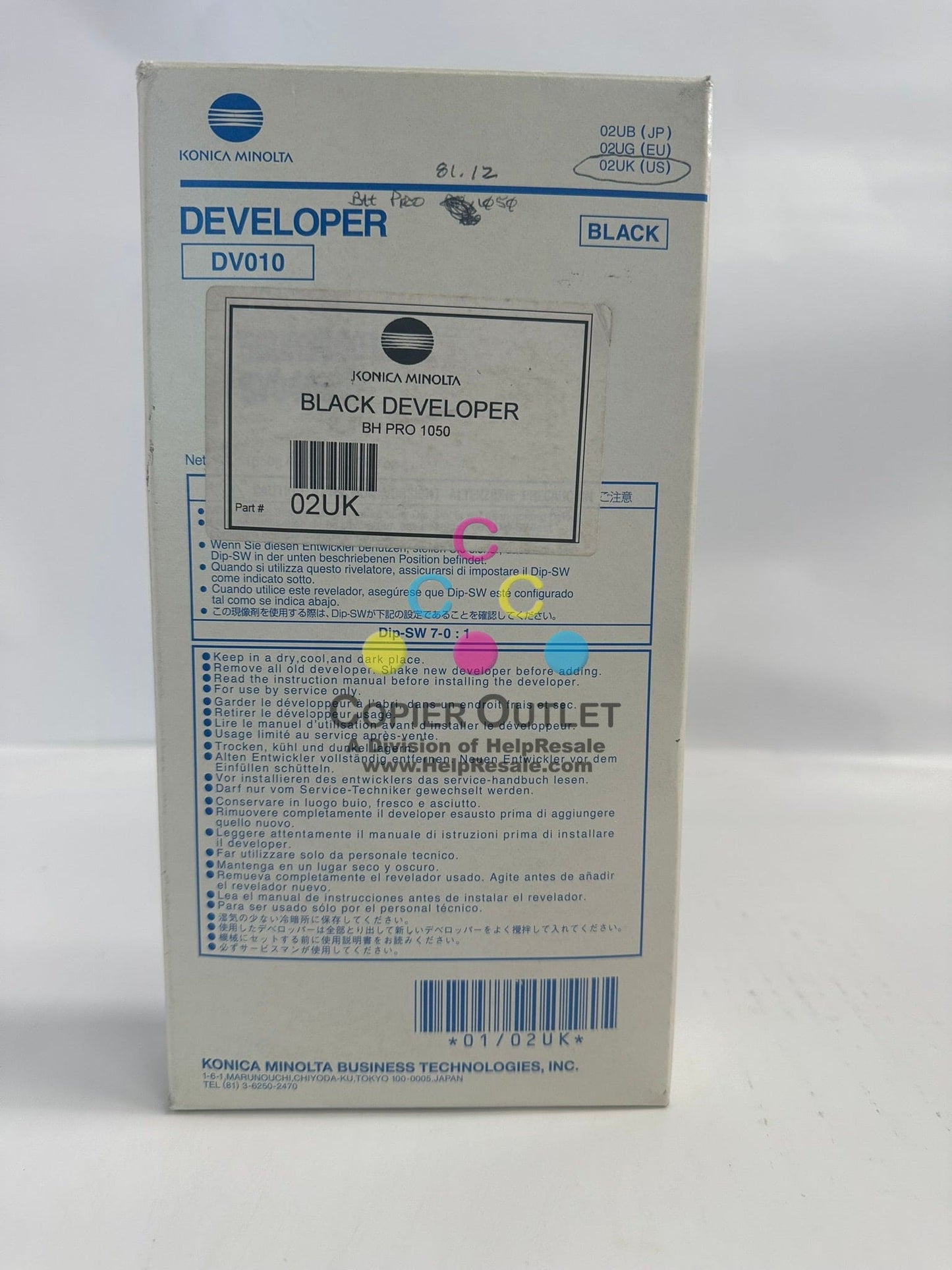Open Genuine Konica Minolta DV010 Black Developer For Konica Minolta bizhub PRO 1050