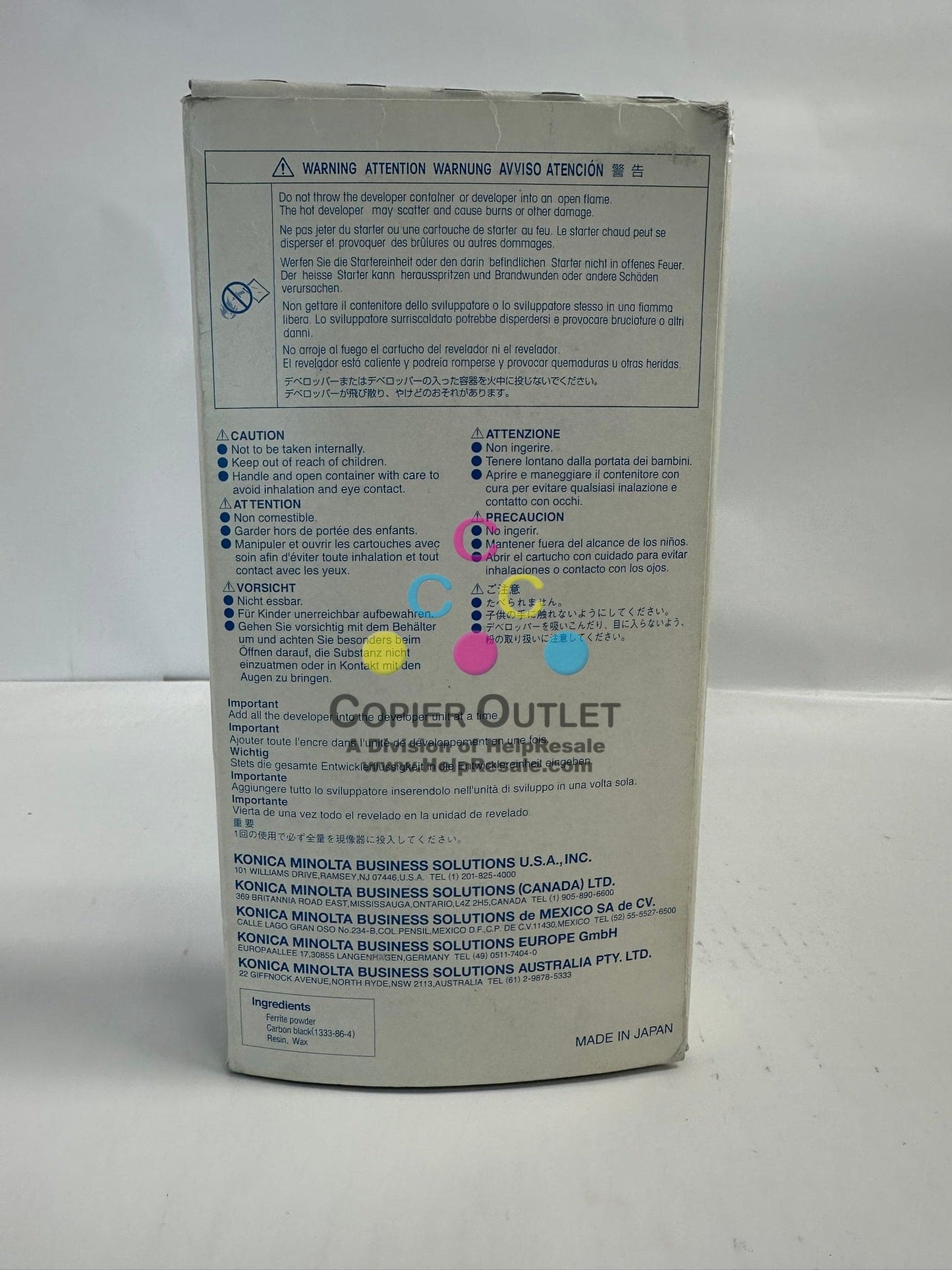 Open Genuine Konica Minolta DV010 Black Developer For Konica Minolta bizhub PRO 1050