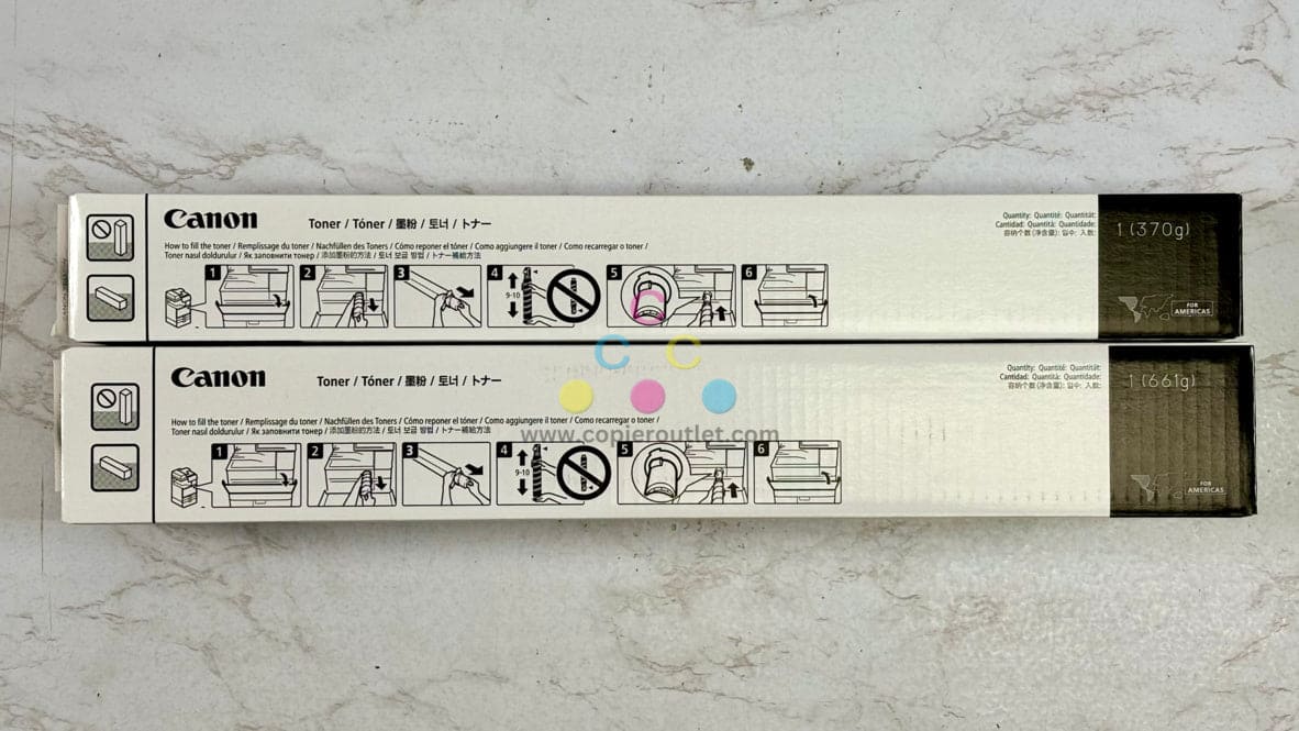 2 OEM Canon iR C3926,C3930,C3935,C3326 Yellow & Black Toners GPR-66Y, GPR-66K