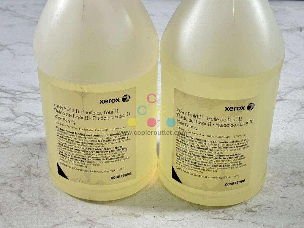 2 OEM Xerox iGen150,3,4,5 Fuser Fluid II 008R13096 (1 no cap & 1 slightly less)