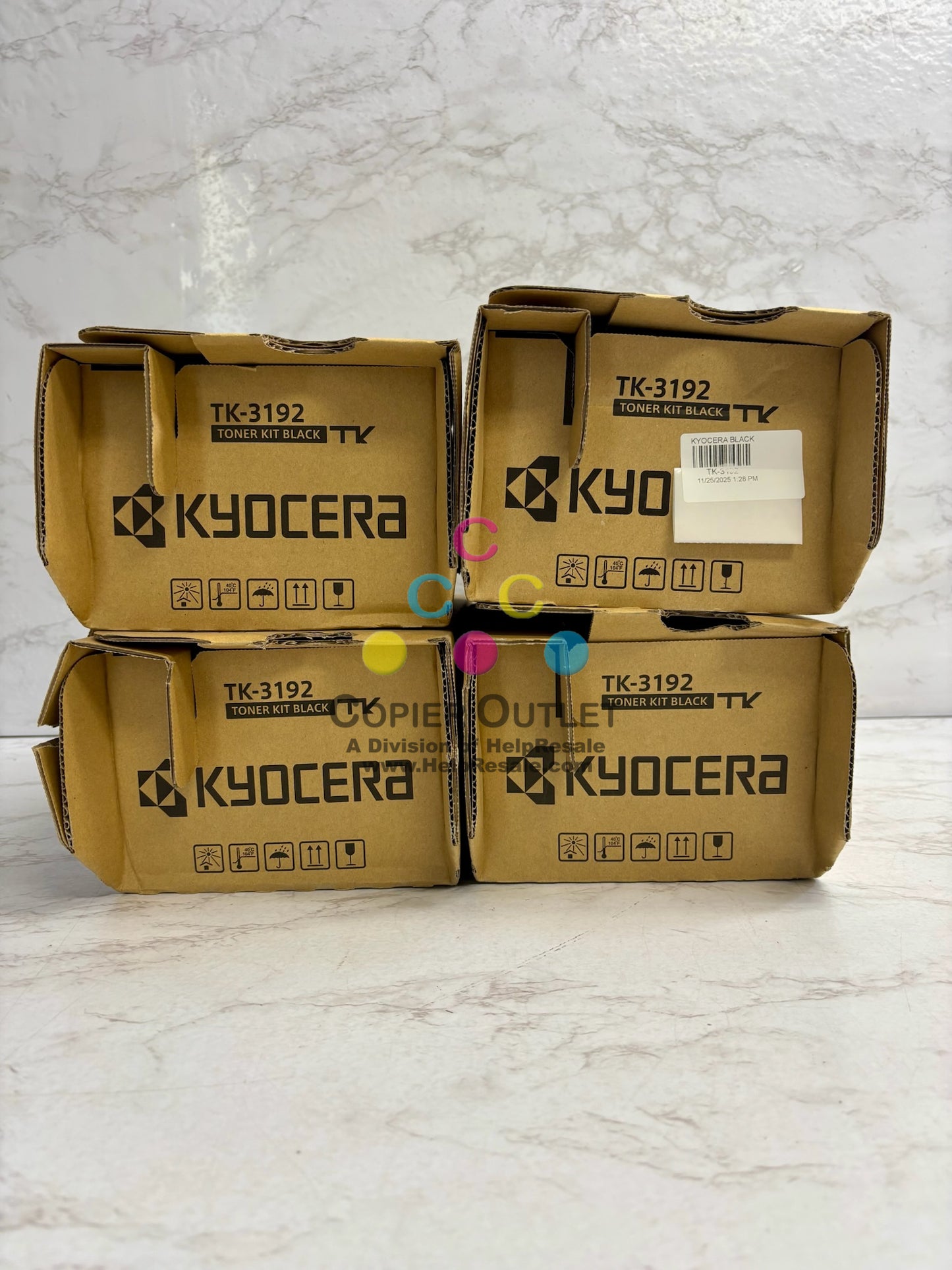 4 Open Genuine Kyocera ECOSYS M3660idn,M3860idn Black Toner Kit TK-3192