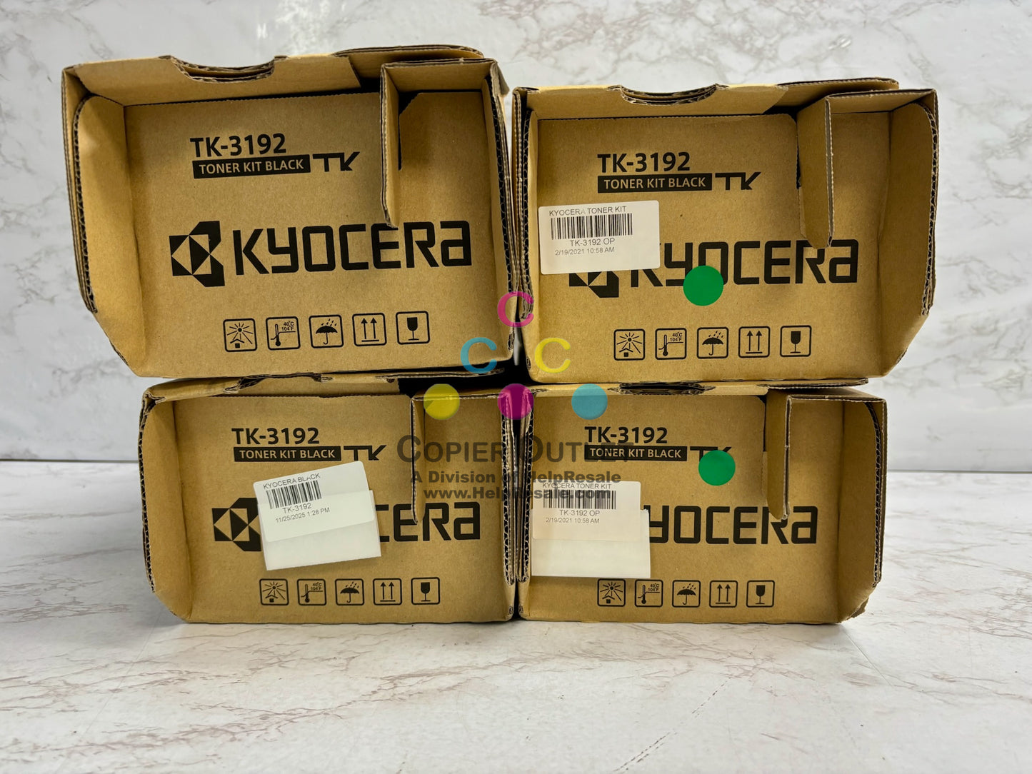 4 Open Genuine Kyocera ECOSYS M3660idn,M3860idn Black Toner Kit TK-3192