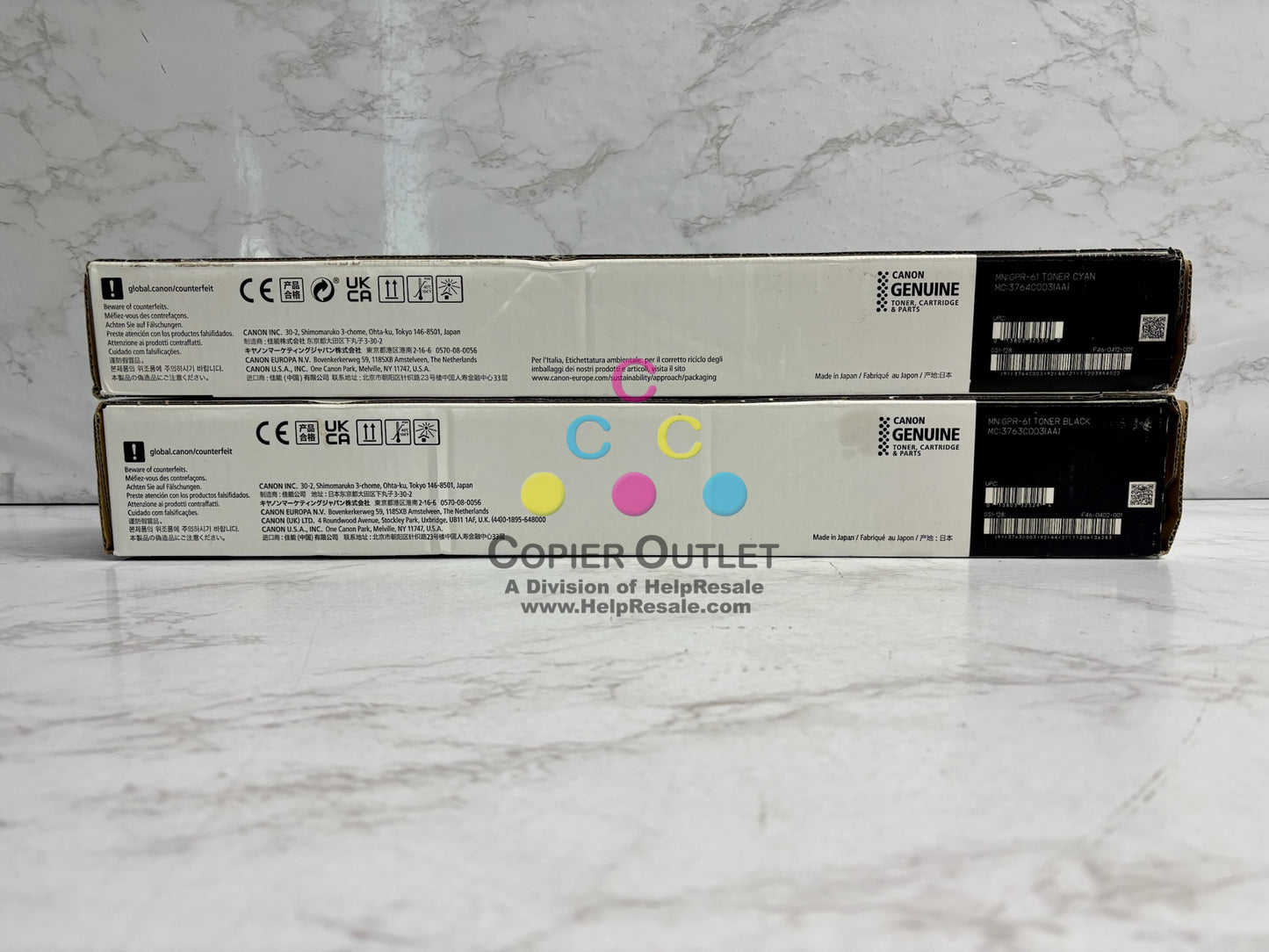 2 New Genuine Canon iR Adv C5840i,C5850i CK Toners GPR-61 (No Magenta&Yellow)