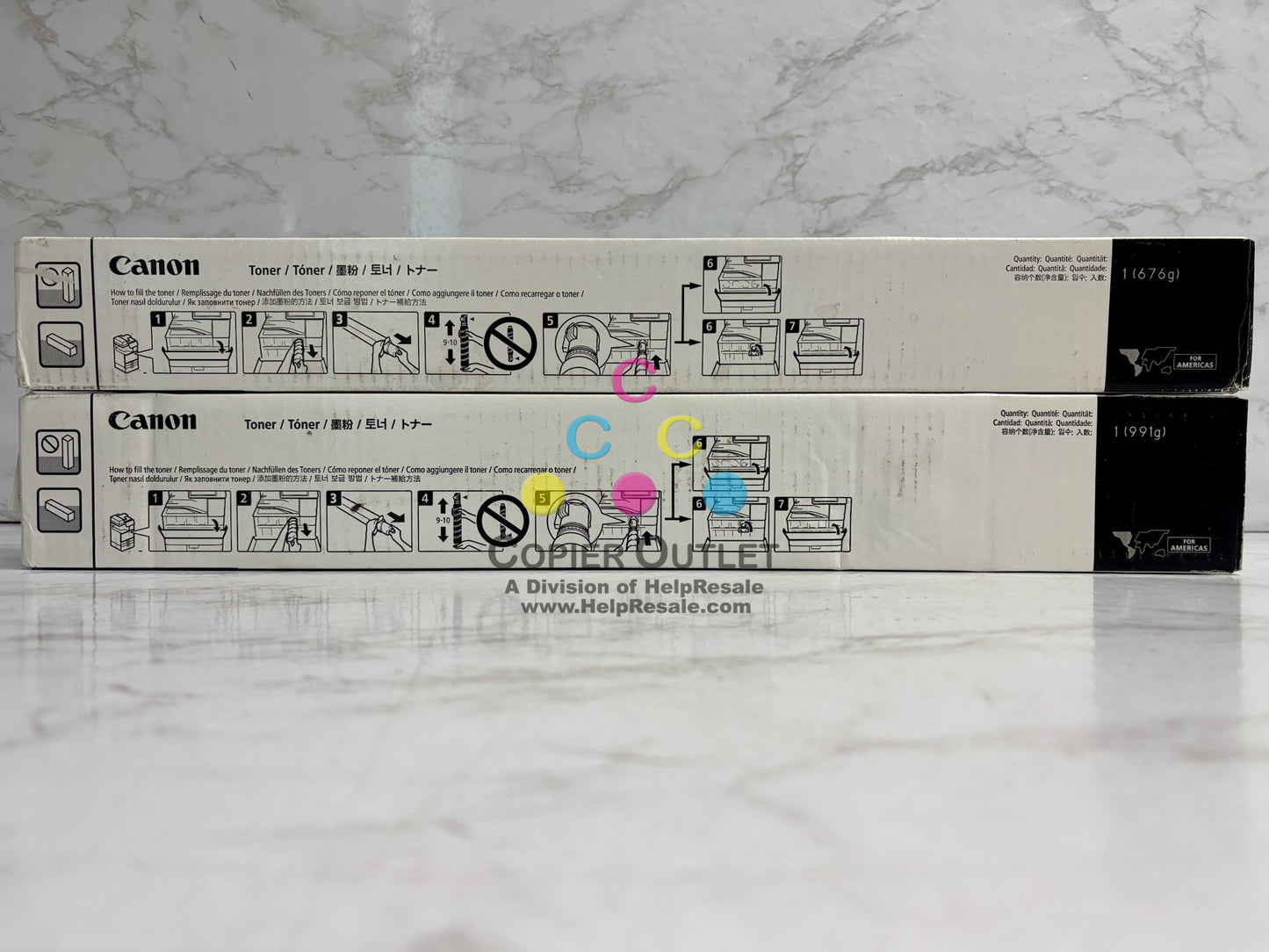 2 New Genuine Canon iR Adv C5840i,C5850i CK Toners GPR-61 (No Magenta&Yellow)