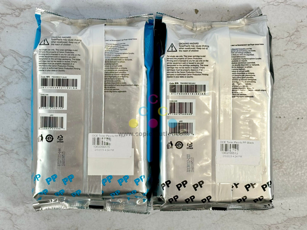 2 OEM OCE/Canon CW600PP,650PP,700PP CK Toner Pearls 1060099513 & 1060099515