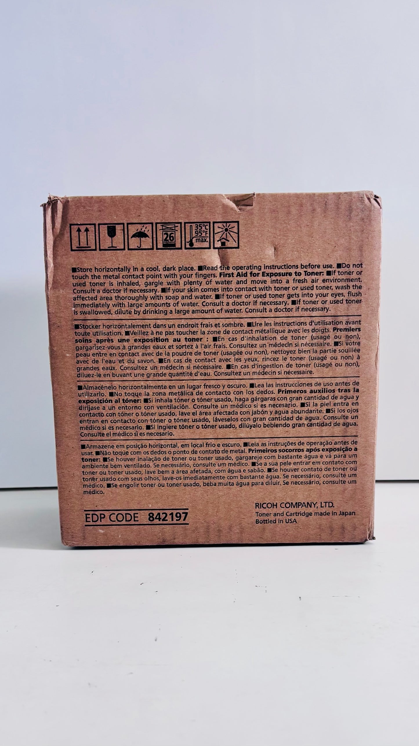 New Genuine Ricoh MPC8003, IMC6500,IMC8000 Yellow Toner 842197 Same Day Ship
