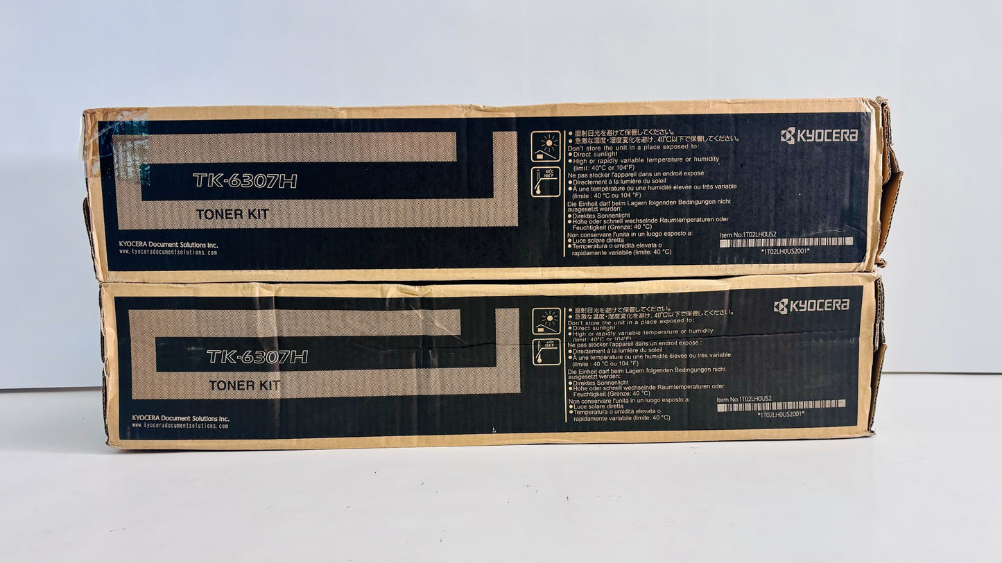 2 Cosmetic Genuine Kyocera 3500i,5501i,4500i H.Y Black Toners TK-6307H, TK6307H