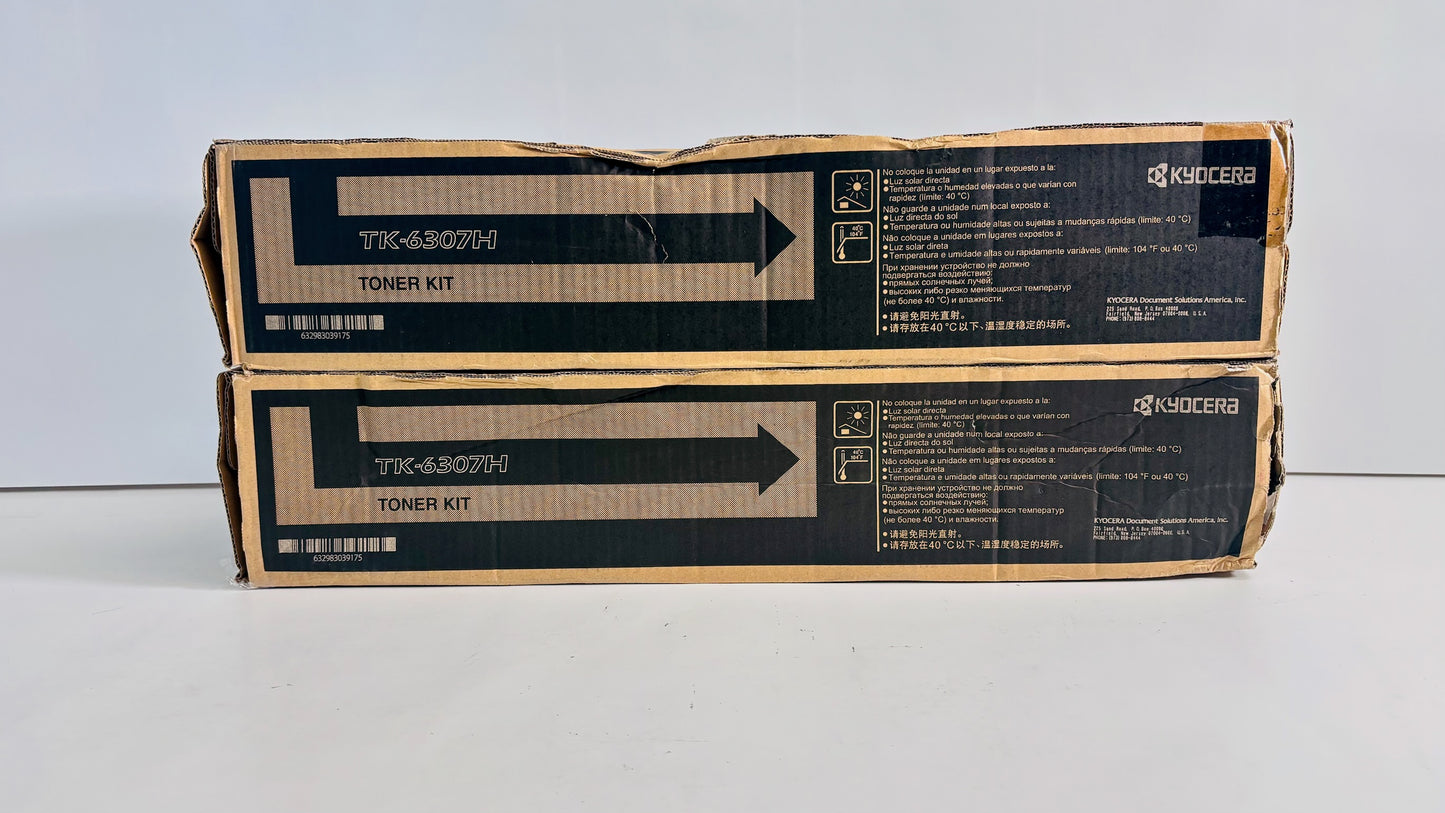 2 Cosmetic Genuine Kyocera 3500i,5501i,4500i H.Y Black Toners TK-6307H, TK6307H