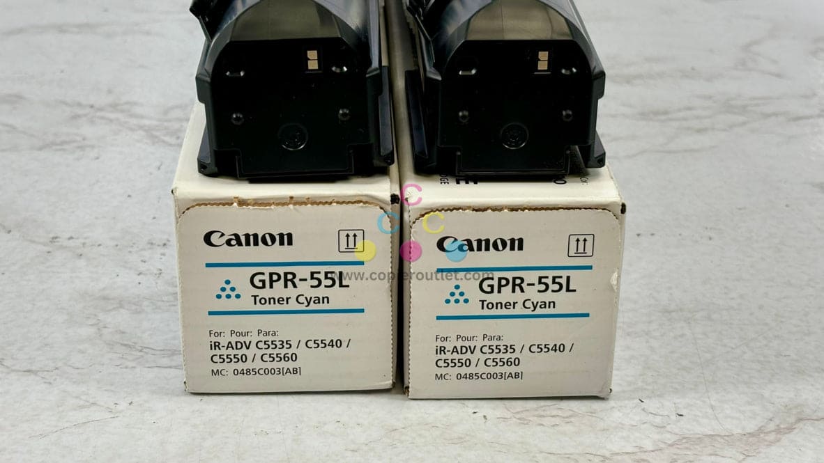 2 Open Genuine Canon iR-ADV C5535,C5540,C5550,C5560,C5750 GPR-55L Cyan Toners