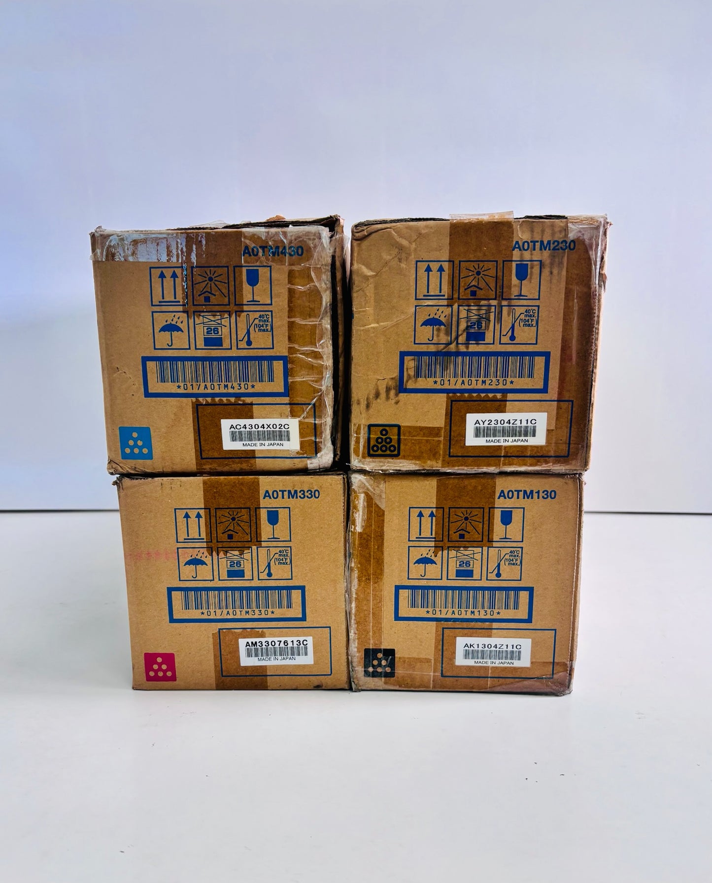 4 Genuine Konica Minolta C452/C552/C652 TN613 CMYK Toners (Bad Boxes)