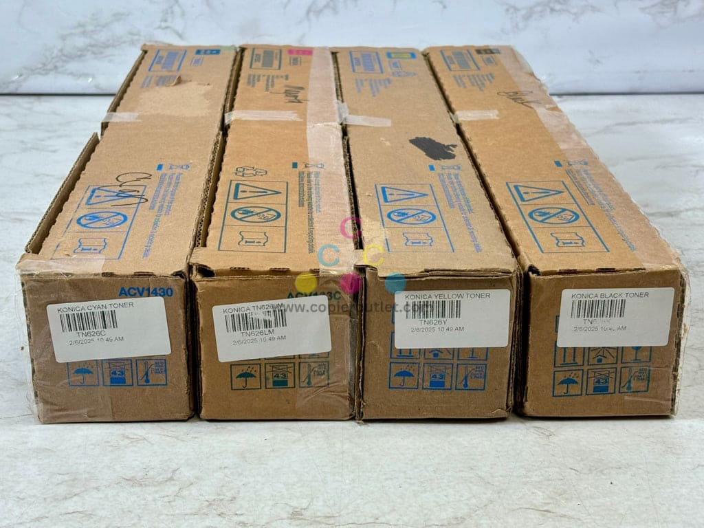 4 Cosmetic OEM Konica BHC450i,C550i TN626 CMYK Toners (TN626LM) Same Day Ship