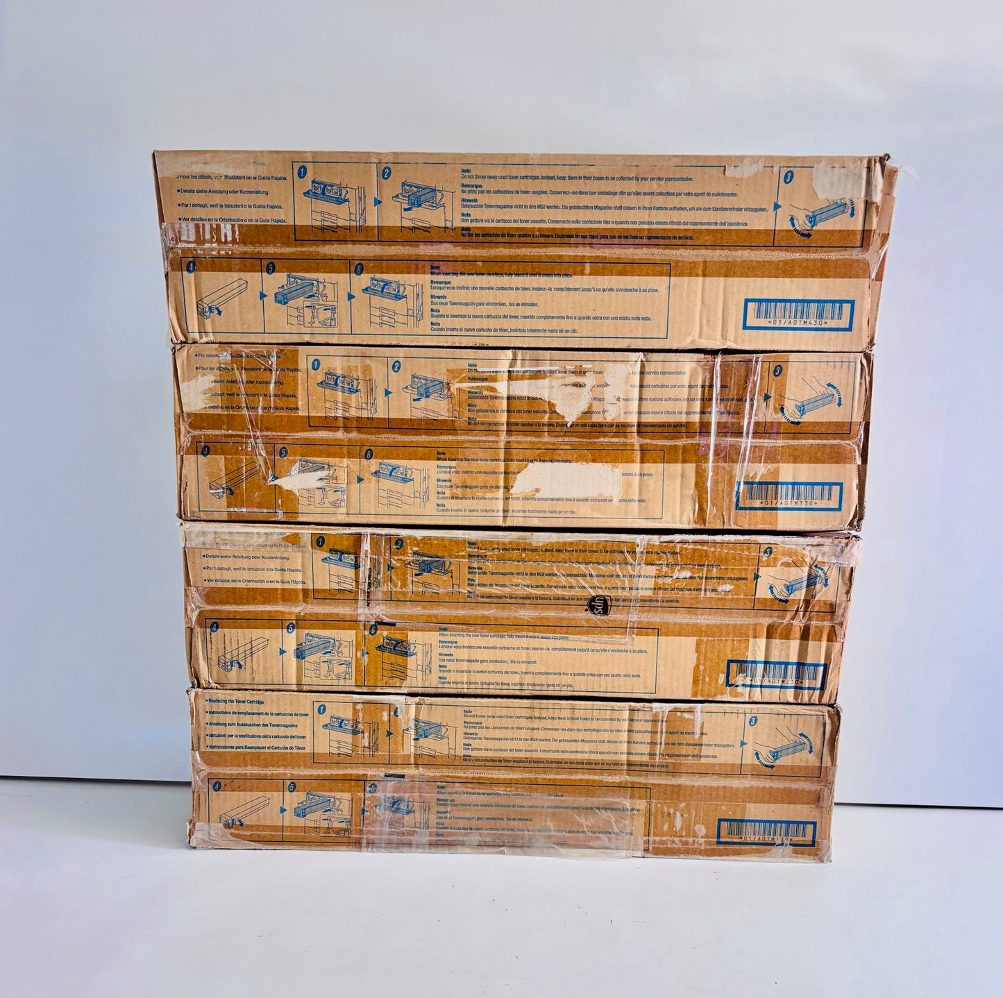 4 Genuine Konica Minolta C452/C552/C652 TN613 CMYK Toners (Bad Boxes)