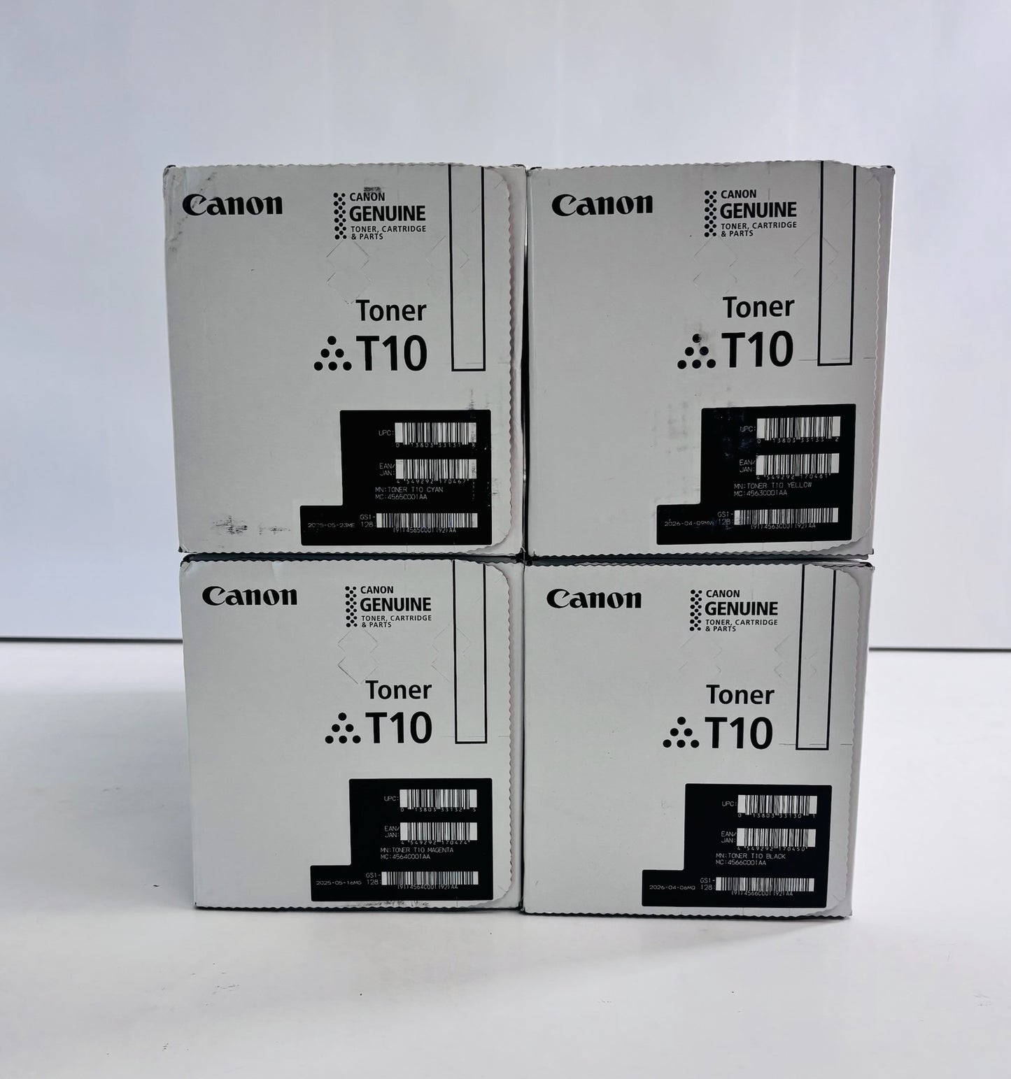 4 Genuine Canon MF1538, IRC1533 Cyan, Magenta, Yellow & Black Toners T10 CMYK