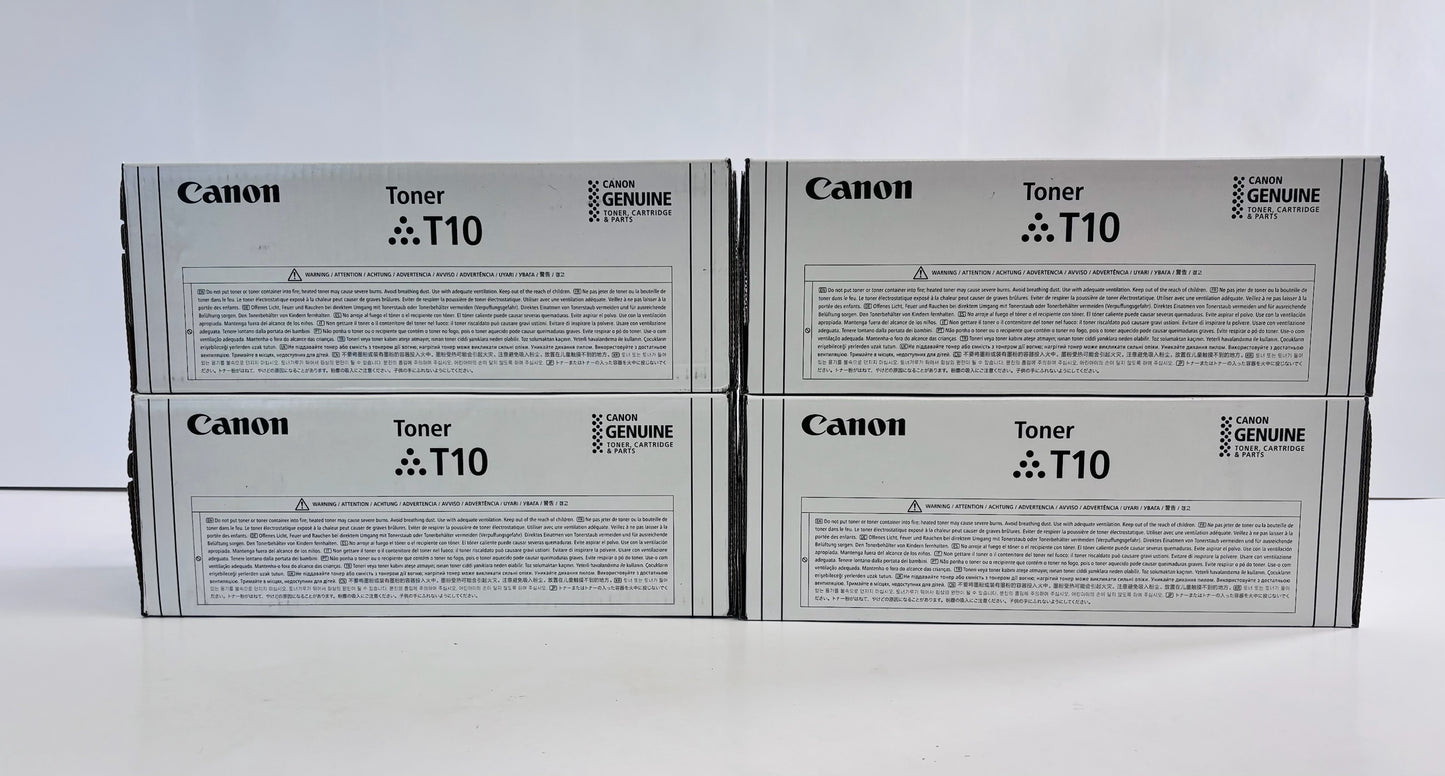 4 Genuine Canon MF1538, IRC1533 Cyan, Magenta, Yellow & Black Toners T10 CMYK