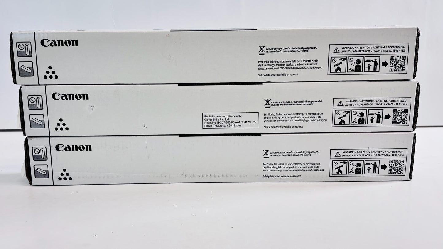 3 OEM Canon iR ADVANCE C5840i,C5850i,C5860i,C5870i GPR-61 CMY Hi Yield Toners