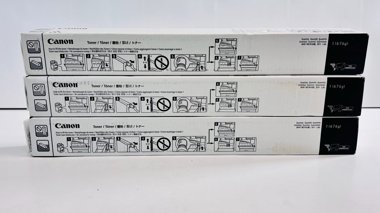3 OEM Canon iR ADVANCE C5840i,C5850i,C5860i,C5870i GPR-61 CMY Hi Yield Toners