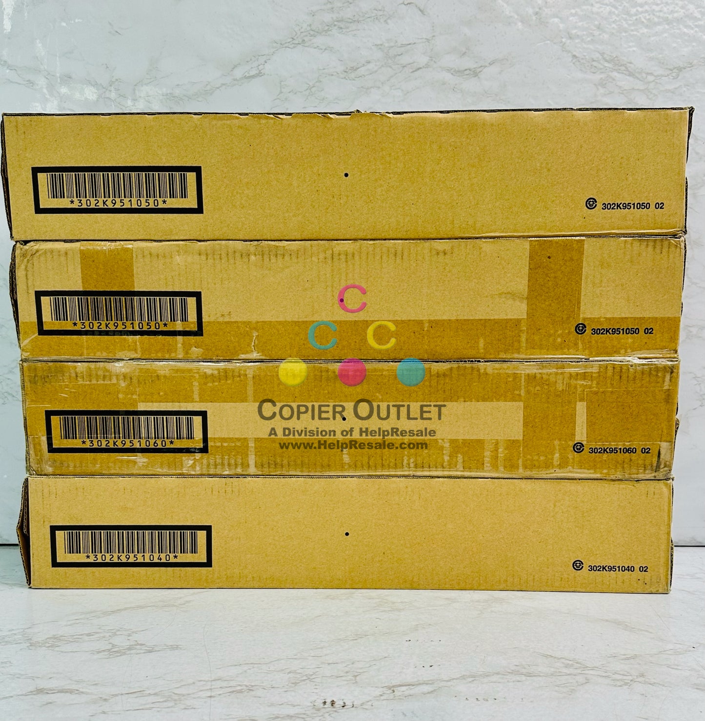 4 Genuine Cosmetic Kyocera TASKalfa 6550ci,655ci Cyan,Mag., & Yellow Toner TK-8707