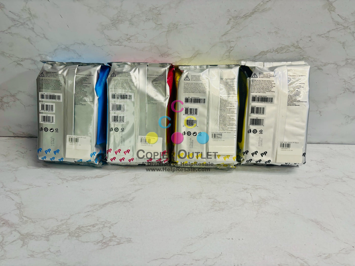 4 Genuine Oce/Canon CW600PP,650PP CMYK Toner Pearls 1060099513,15,16,1070088878