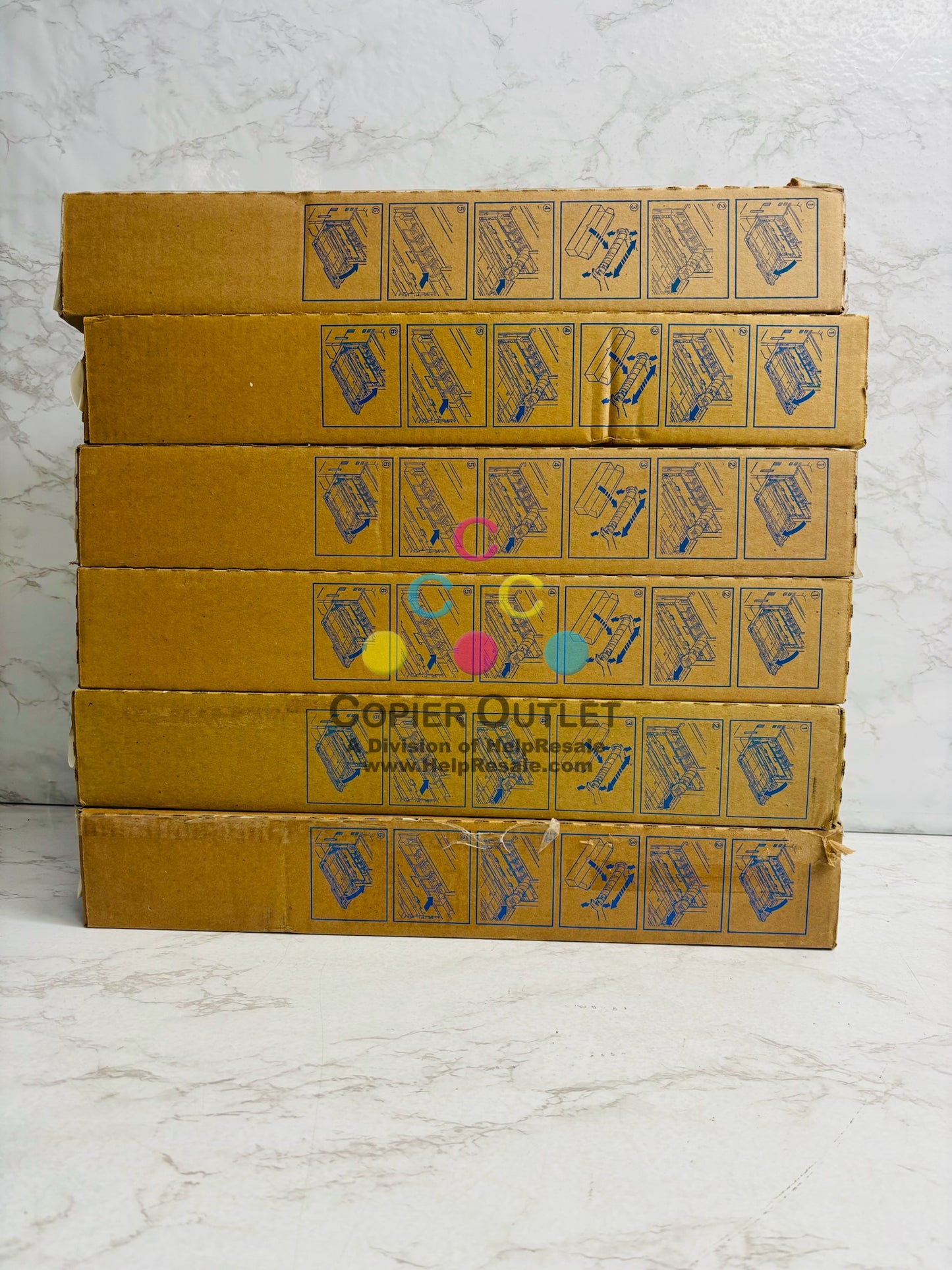 6 Cosmetic Genuine Konica Minolta BH C250i,C251i,C300i CMYYKK Toners TN328