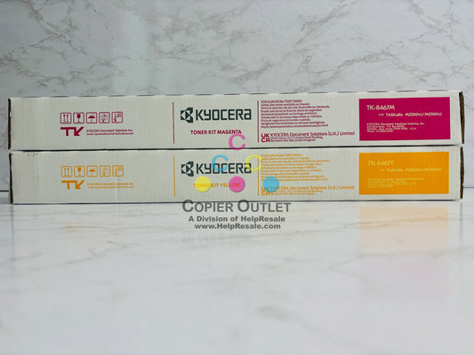 2 OEM Kyocera TASKalfa MZ2501ci MY High Yield Toner TK-8467(No Cyan & Black)