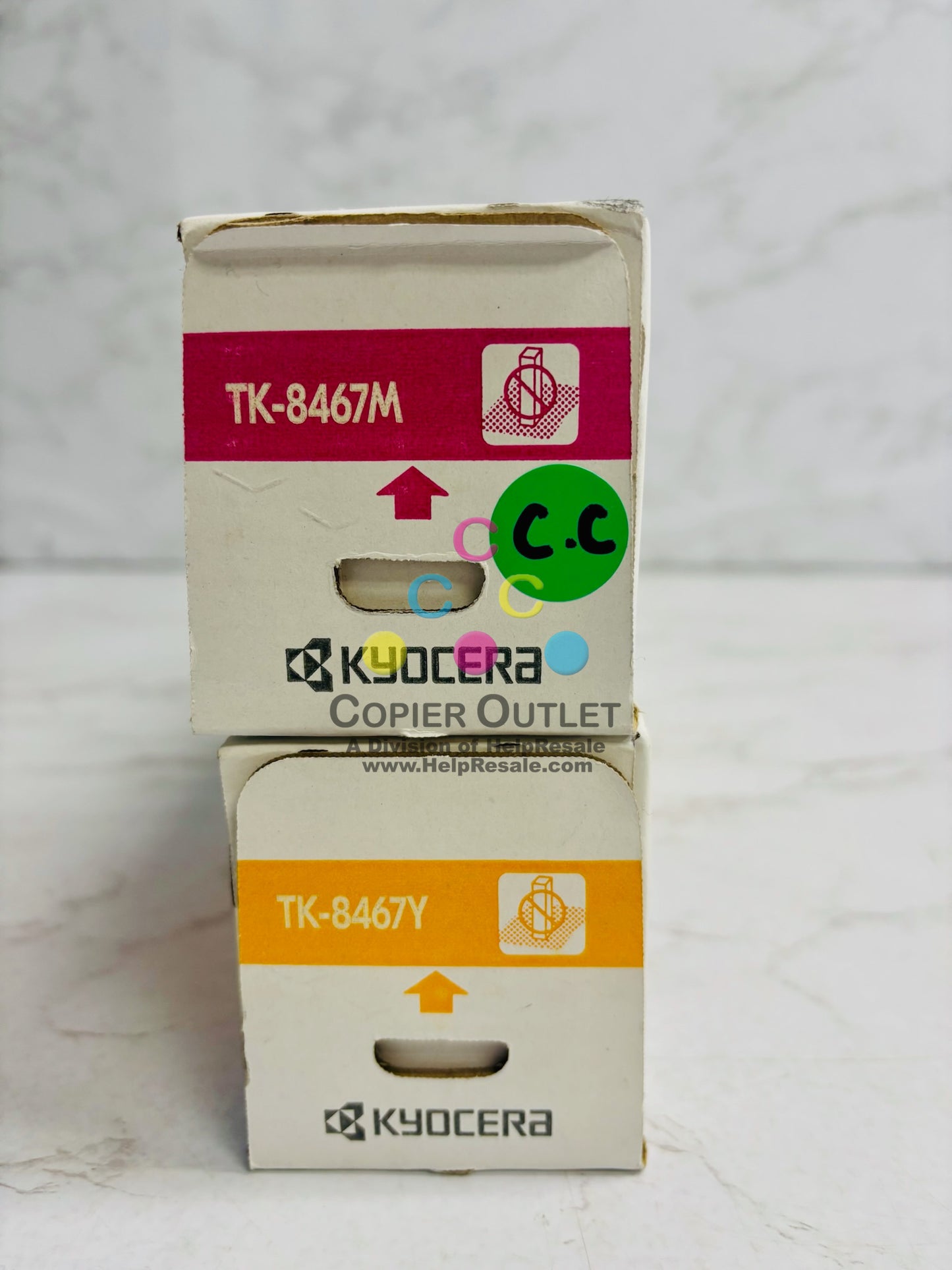 2 OEM Kyocera TASKalfa MZ2501ci MY High Yield Toner TK-8467(No Cyan & Black)