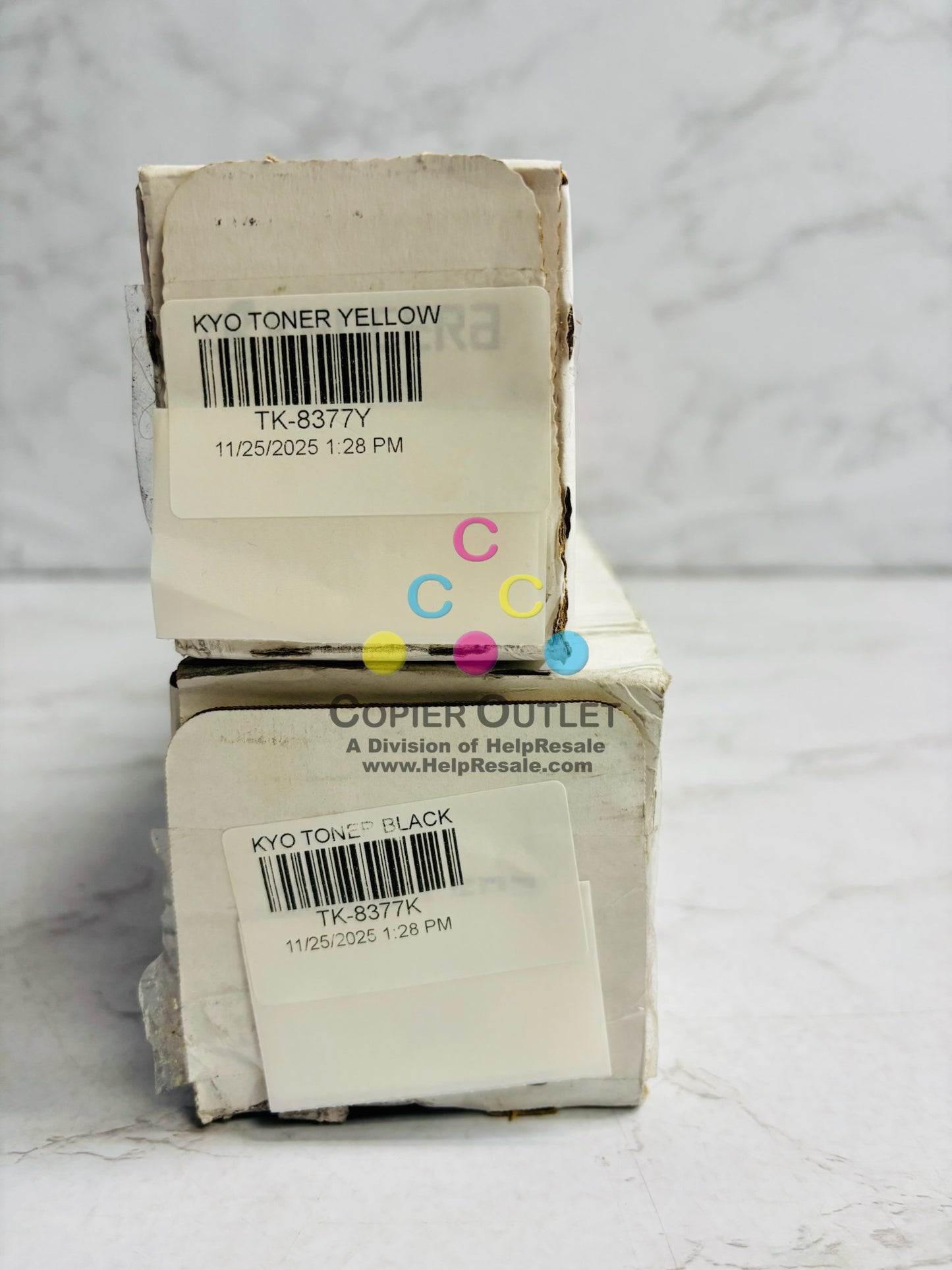 2 Genuine Kyocera TASKalfa 3554ci YK Toners TK-8377 ( No Cyan & Magenta)