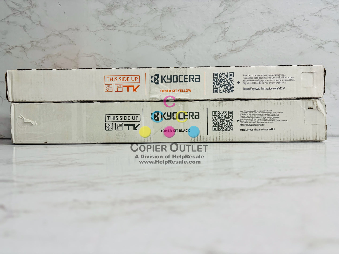 2 Genuine Kyocera TASKalfa 3554ci YK Toners TK-8377 ( No Cyan & Magenta)