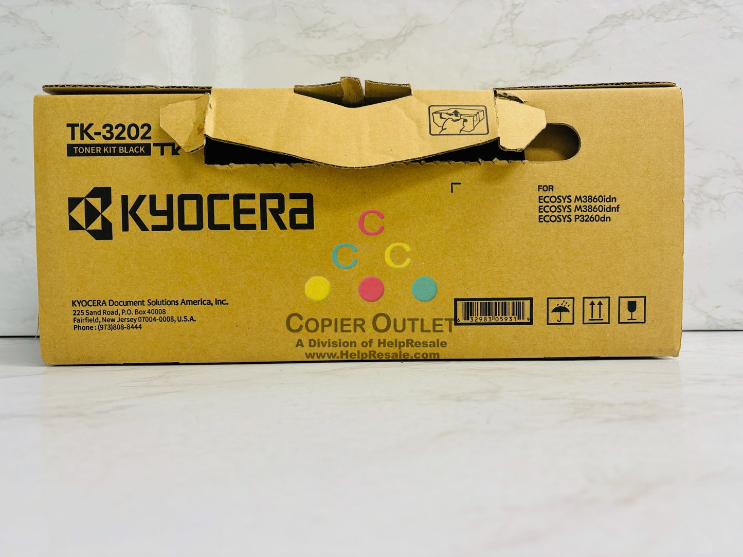 Open Genuine Kyocera ECOSYS M3860idn,P3260dn Black Toner Kit TK-3202K