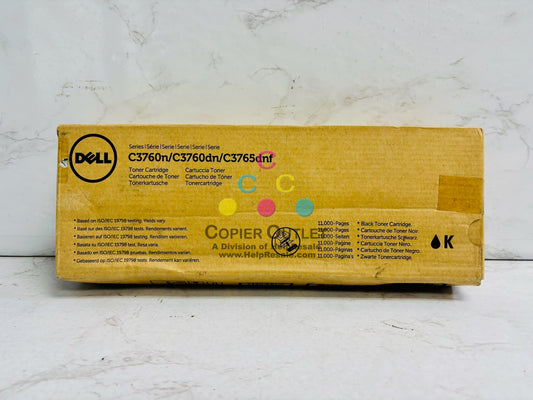 Open New Genuine Dell C3760n,C760dn,C73765dnf Black Toner W8D60 (Water Damaged Box)