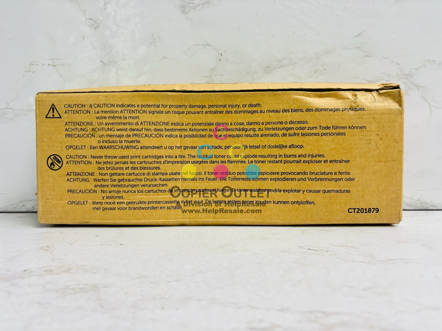 Open New Genuine Dell C3760n,C760dn,C73765dnf Black Toner W8D60 (Water Damaged Box)