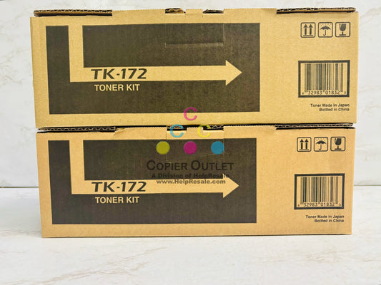 2 Genuine Kyocera ECOSYS P2135d,P2135dn ,FS-1320D Black Toner TK-172