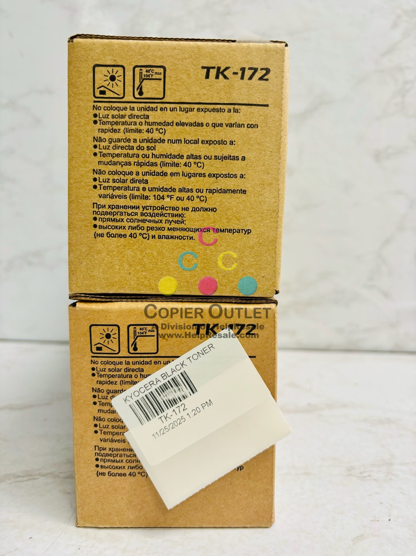 2 Genuine Kyocera ECOSYS P2135d,P2135dn ,FS-1320D Black Toner TK-172