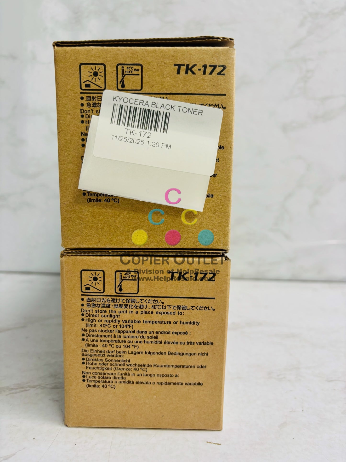 2 Genuine Kyocera ECOSYS P2135d,P2135dn ,FS-1320D Black Toner TK-172