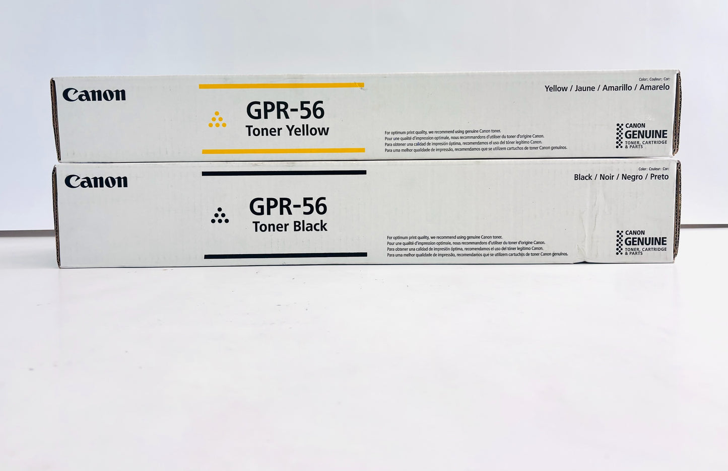 2 Genuine Canon iR Adv C7565,C7570 Yellow & Black Toners GPR-56Y, GPR56K