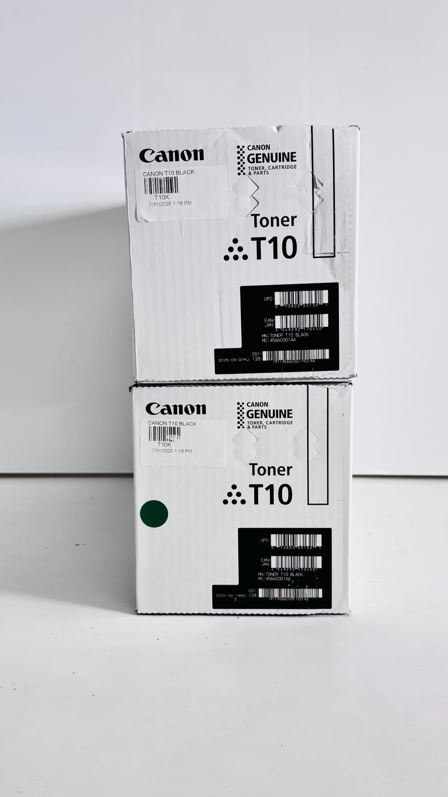 2 New Open Genuine Canon C1533, C1538 Black Toners T10K, 4566C001AA