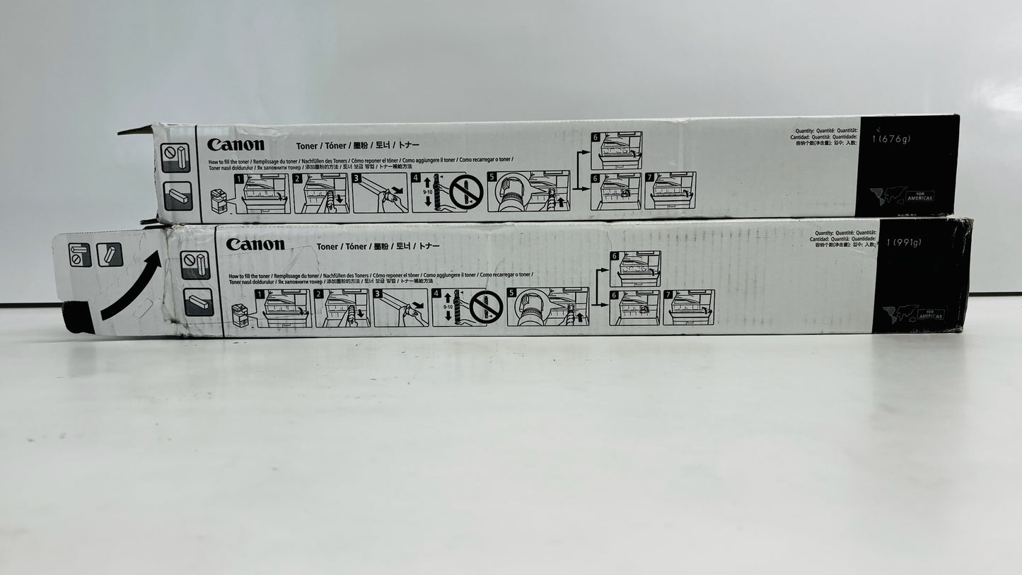 2 Open Genuine Canon iRA C5840i,C5850i Cyan & Black Toners GPR61C, GPR61K