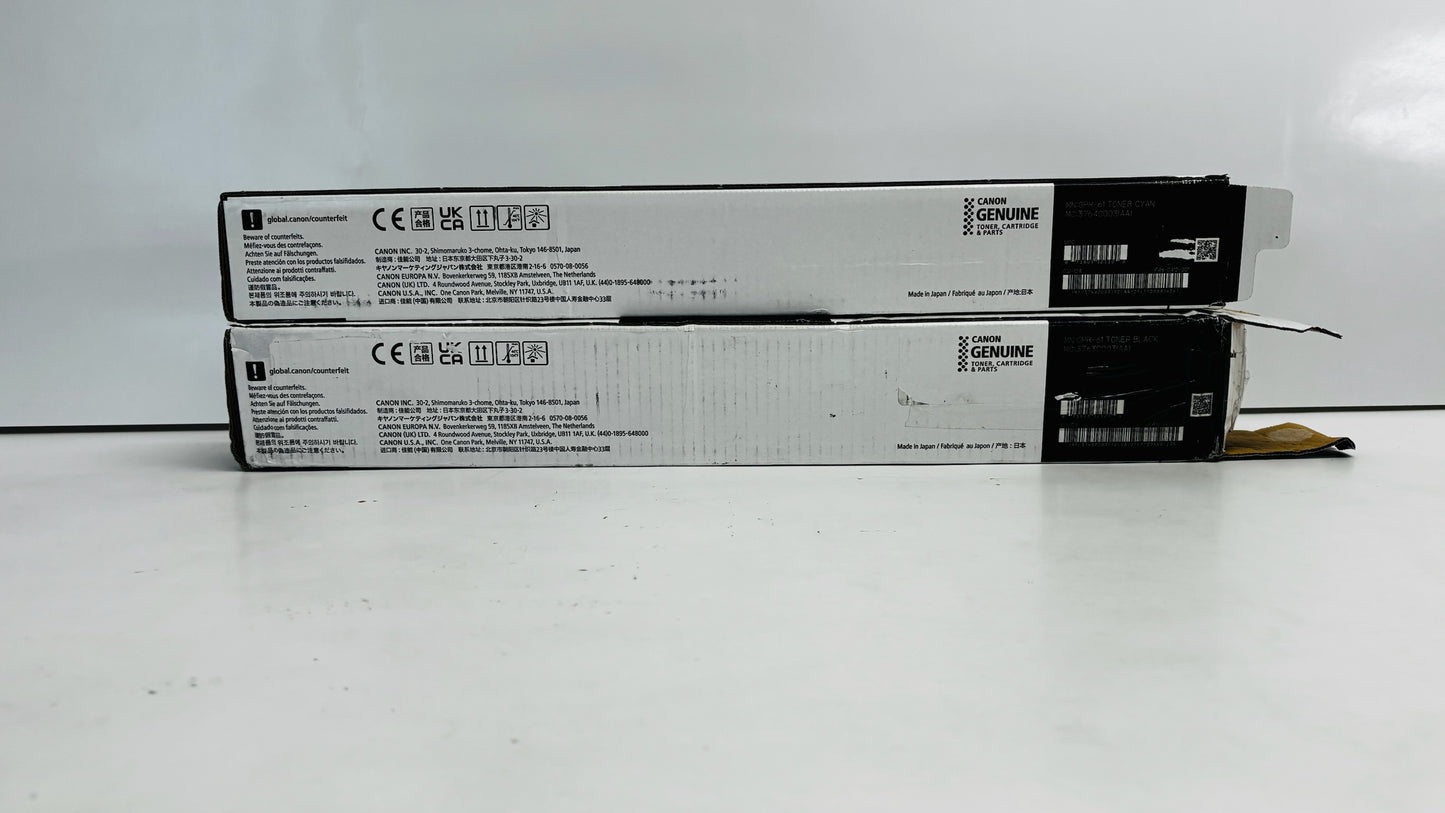 2 Open Genuine Canon iRA C5840i,C5850i Cyan & Black Toners GPR61C, GPR61K