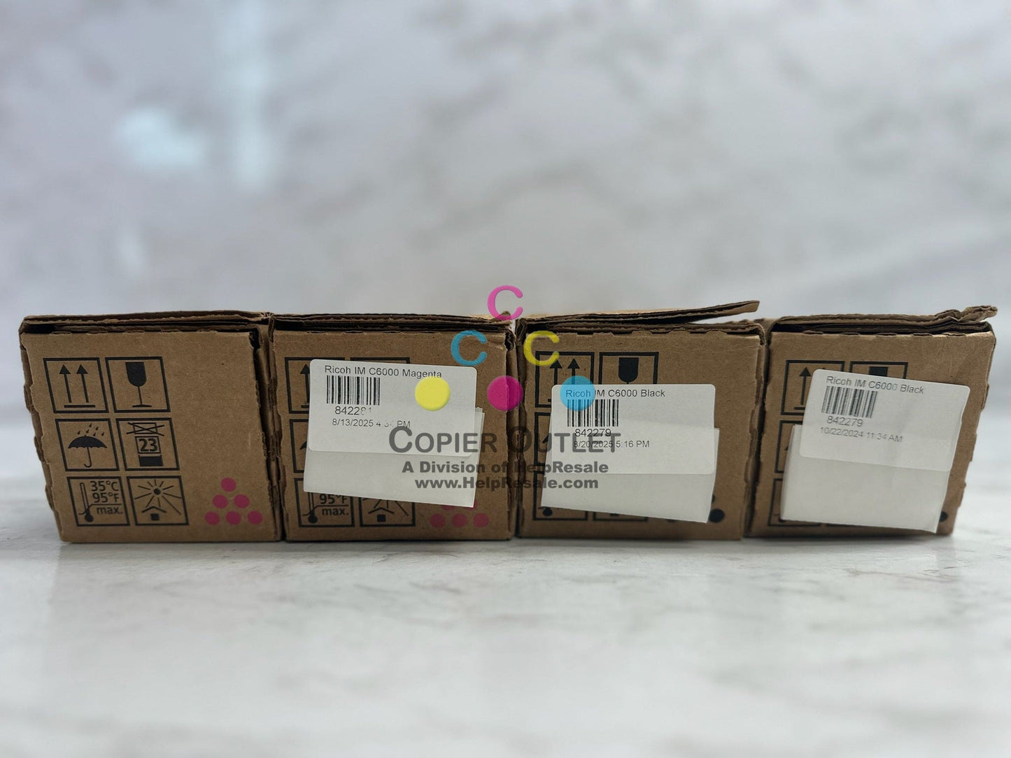 4 New Genuine Ricoh IM C4500,C6000 Magenta & Black Toners 842279,842281