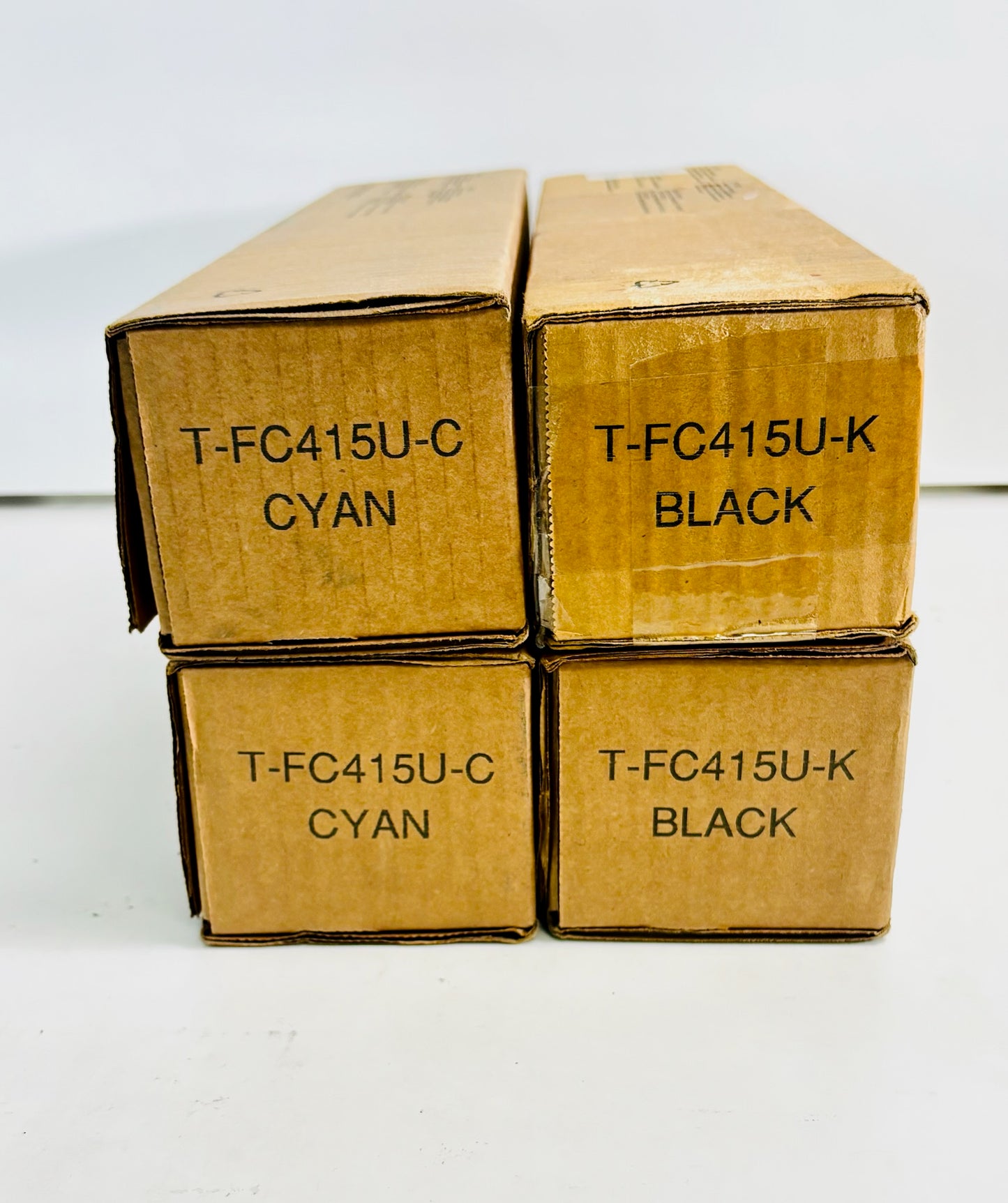 4 Cosmetic Genuine Toshiba 2515AC, Cyan & Black Toners T-FC415U-C, T-FC415U-K