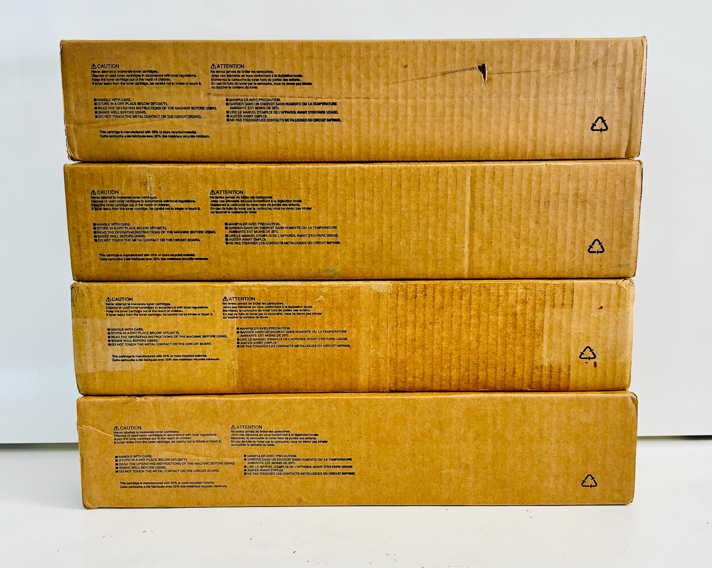 4 Cosmetic Genuine Toshiba 2515AC, Cyan & Black Toners T-FC415U-C, T-FC415U-K